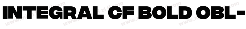 Integral CF Bold Obl字体转换